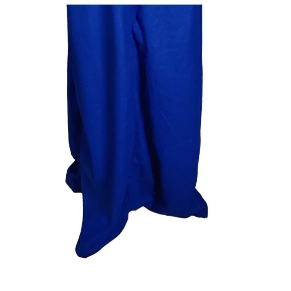Vintage Adonna Robe Housecoat Blue Size Medium Full Length Zip Pocket Duster - Picture 4 of 8
